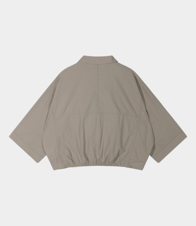 10Days wide crinkle jacket fog