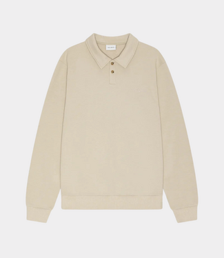 Les Deux piqué polo sweatshirt light sand