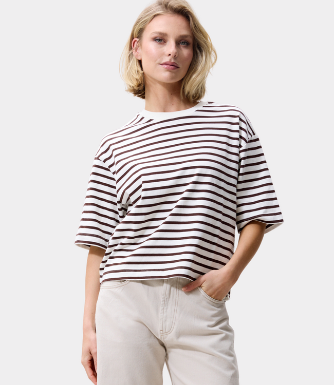 Catwalk Junkie Catwalk Junkie loose fit striped tee rocky road 2603020207-802