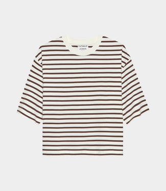 Catwalk Junkie loose fit striped tee rocky road