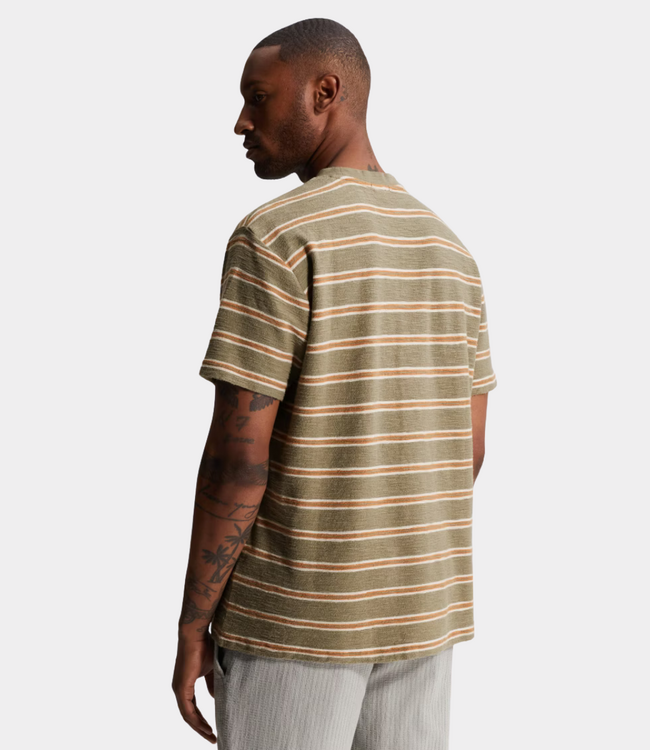 Cast Iron R neck tee s/s relaxed fit vetiver