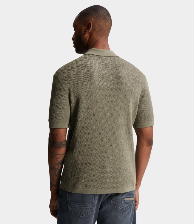 Cast Iron Polo s/s regular fit vetiver