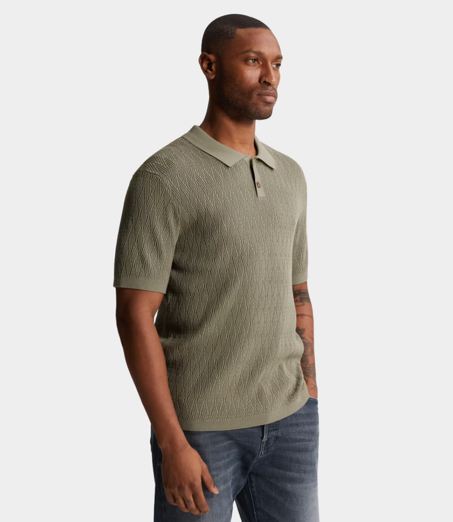 Cast Iron Polo s/s regular fit vetiver