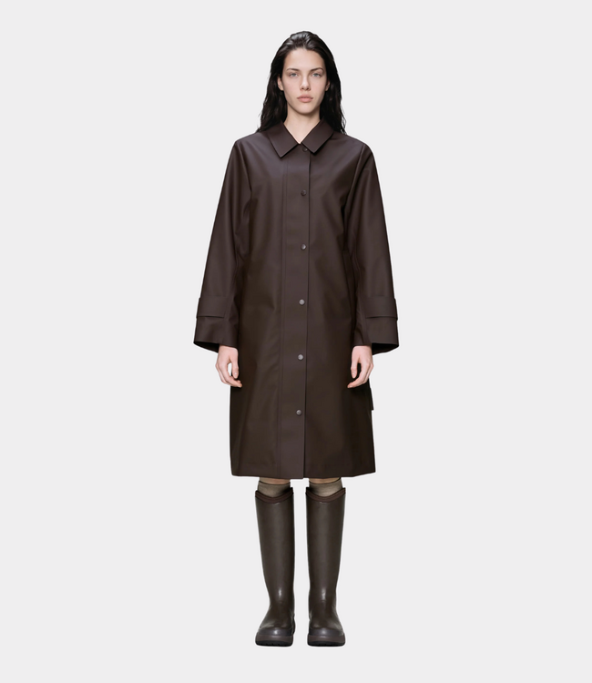 Rains Rains Nara W Long Jacket W3 bark 21520-177