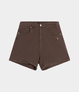 Alix the Label heavy twill short brown