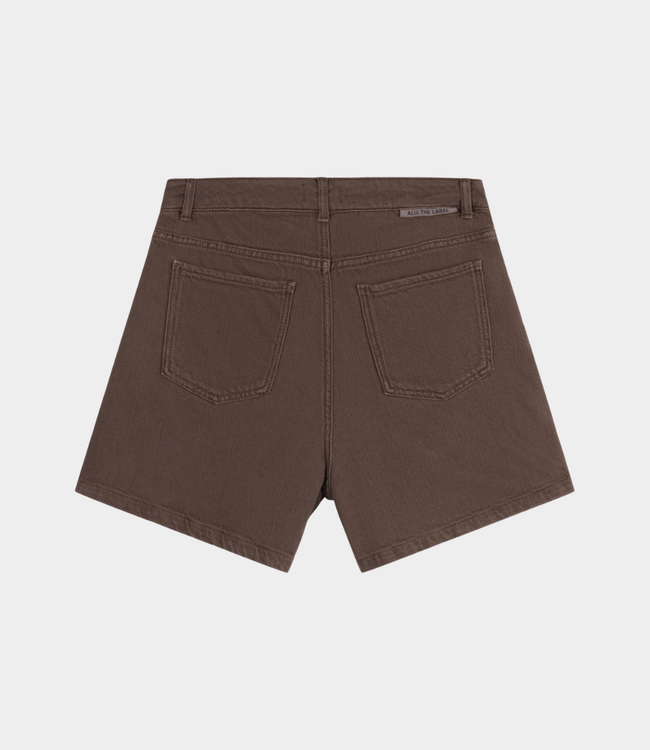 Alix the Label heavy twill short brown