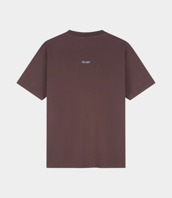 Olaf Olaf ESSENTIAL TEE CHOCOLATEPLUM M260105-CHOCOLATEPLUM
