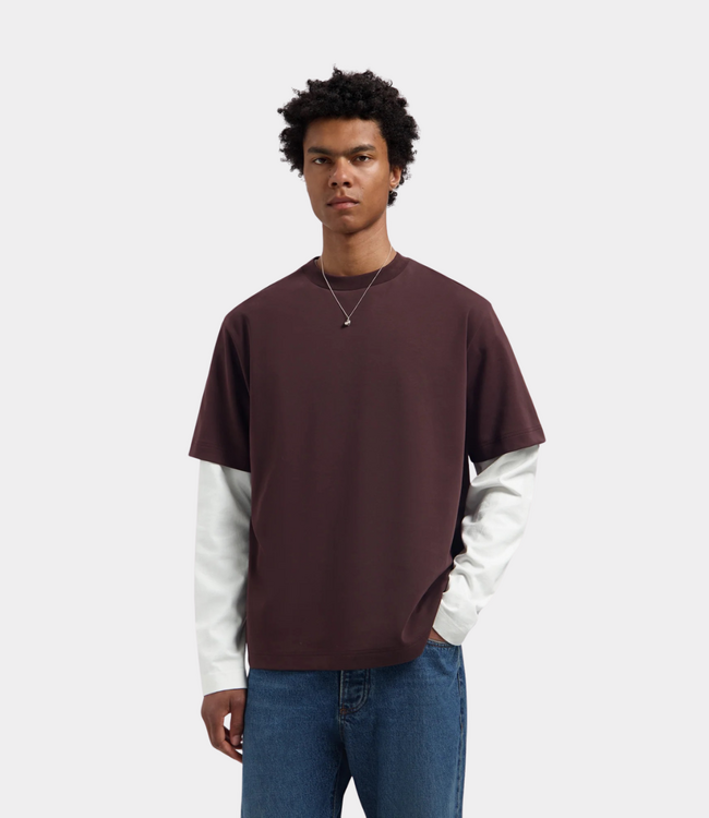 Olaf Olaf ESSENTIAL TEE CHOCOLATEPLUM M260105-CHOCOLATEPLUM