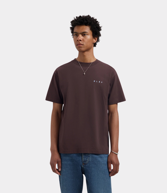 Olaf Olaf LASSO FACE TEE CHOCOLATEPLUM M260100-CHOCOLATEPLUM