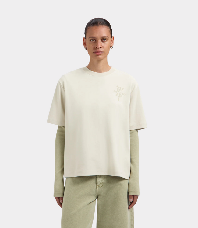 Olaf Olaf lasso monogram oversized tee ancientscroll W260105-ANCIENTSCROLL