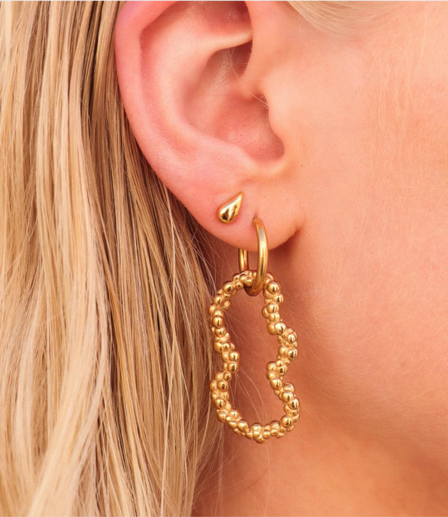 Label Kiki Label Kiki Organic bubble hoop gold K.SH.419.1