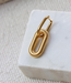 Label Kiki Oval stripe hoop gold