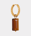 Label Kiki Label Kiki Shiny brown hoop gold KSH3401-GOLD
