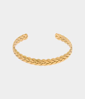 Label Kiki Braided bangle bracelet gold
