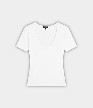 Alix the Label V neck tee soft white