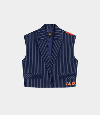Alix the Label Striped waistcoat navy