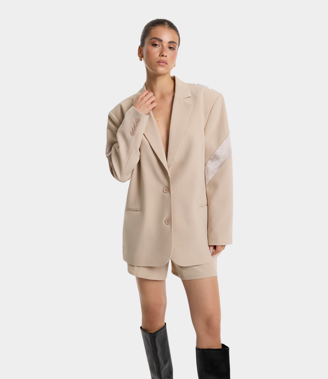 Alix the Label Shiny panel blazer sand