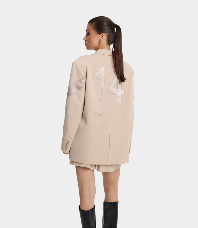 Alix the Label Shiny panel blazer sand