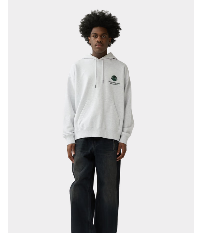 New Amsterdam New Amsterdam logo hoodie ash/bottle green 2602117001