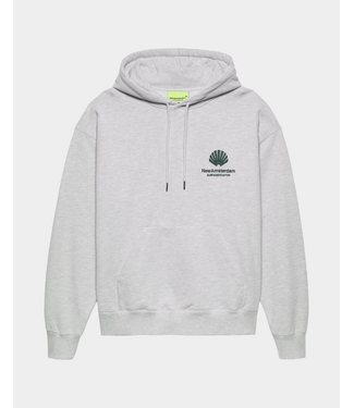 New Amsterdam logo hoodie ash/bottle green