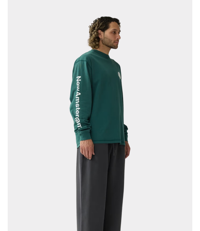 New Amsterdam New Amsterdam logo longsleeve bottle green/white 2602107001