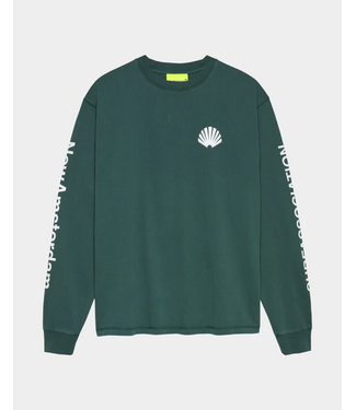 New Amsterdam logo longsleeve bottle green/white