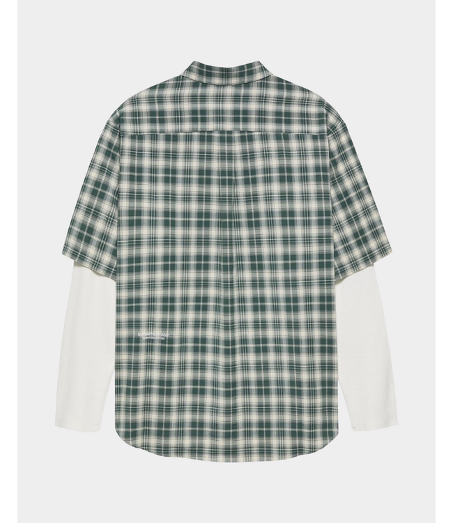 New Amsterdam New Amsterdam double layer shirt green/white check 2602023001