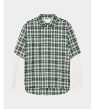 New Amsterdam double layer shirt green/white check