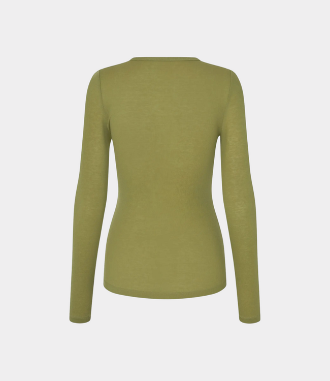 Samsoe Samsoe Sadou t-shirt ls mosstone