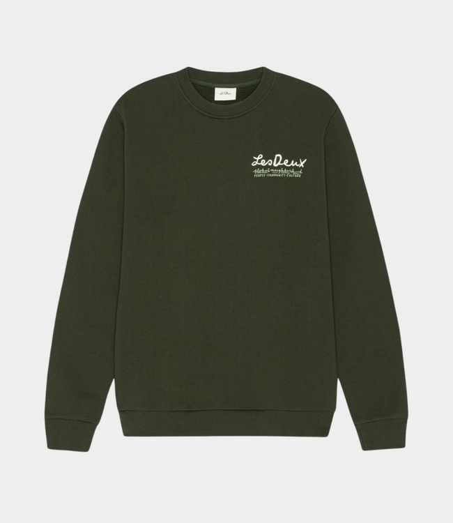Les Deux Les Deux rural sweatshirt rosin green 1002482-528