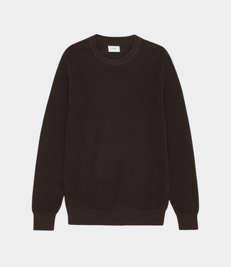 Les Deux rib crewneck knit molé brown