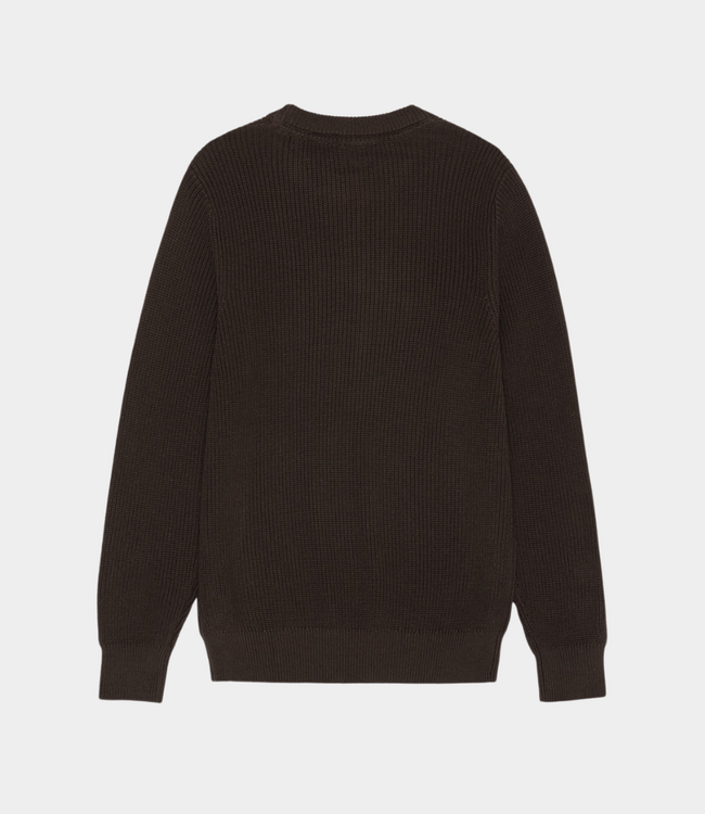 Les Deux Les Deux rib crewneck knit molé brown 1002188-867