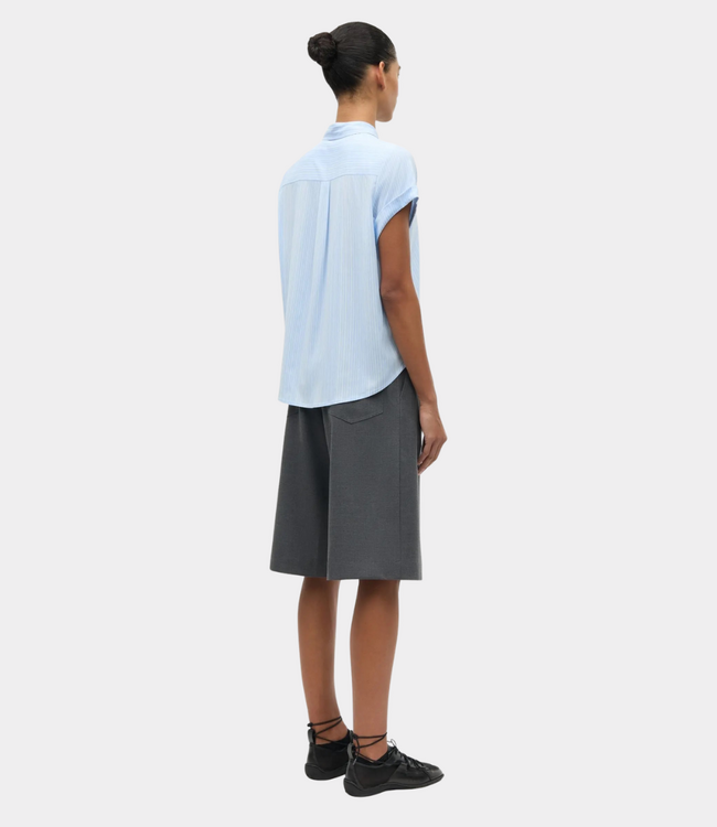 Samsoe Samsoe Samsoe Samsoe saharper pleat shorts ombre blue F26200157-194014TCX