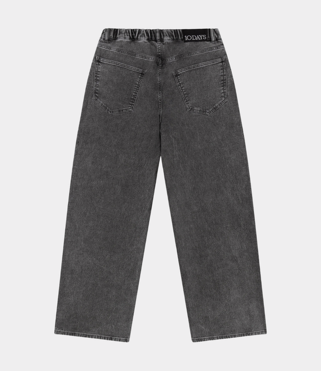 10Days 10Days wide pants jog denim black 20-063-6203-1012