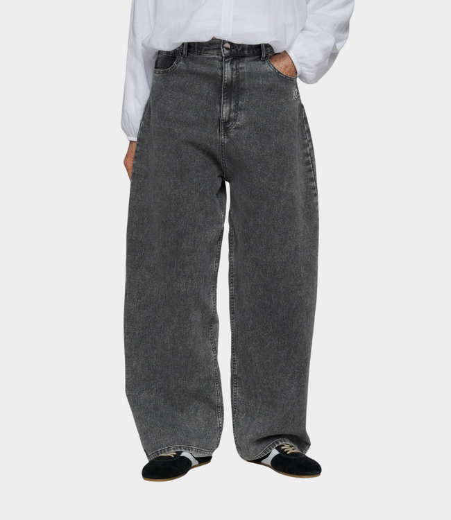 10Days wide pants jog denim black