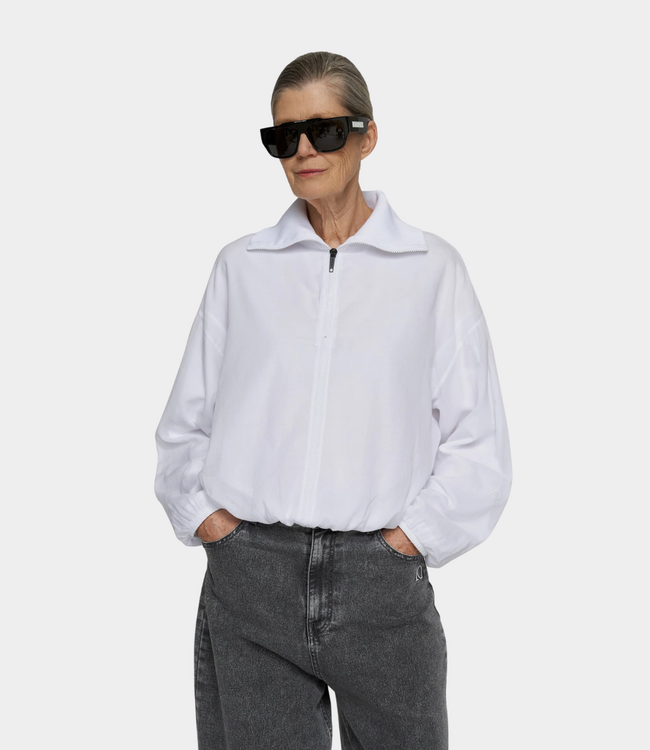 10Days 10Days half zip balloon top white 20-403-6203-1001