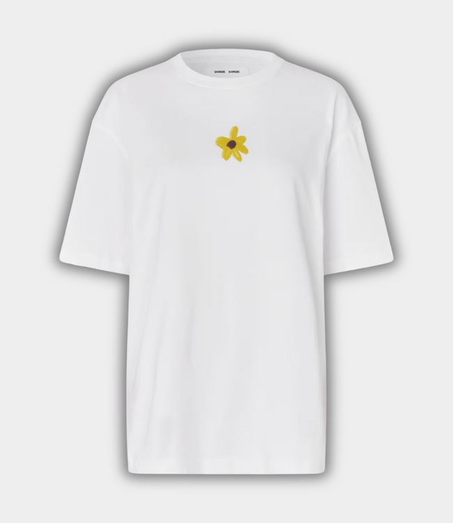 Samsoe Samsoe Samsoe Samsoe sagiles t-shirt 11725 white flowers U26300022-CLR002989
