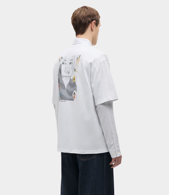 Samsoe Samsoe Samsoe Samsoe sagiles t-shirt 11725 white flowers U26300022-CLR002989