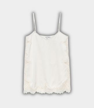 Catwalk Junkie lace spaghetti top cream