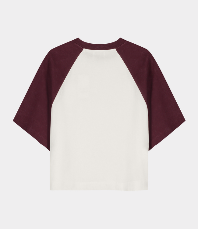 Catwalk Junkie baseball contrast tee merlot
