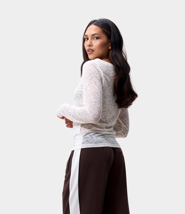 Catwalk Junkie Catwalk Junkie lace long sleeve tee egret 2603020400-226