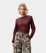 Catwalk Junkie Catwalk Junkie lace long sleeve tee merlot 2603020400-403