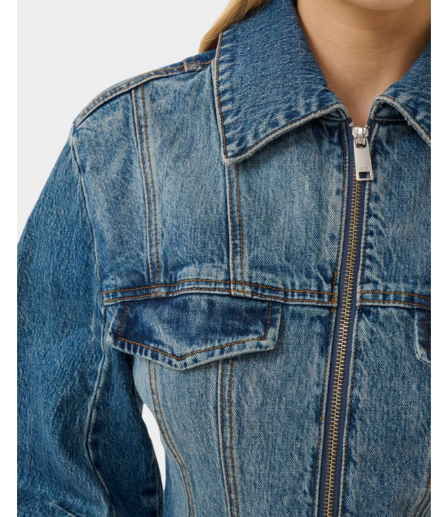 Gestuz Gzmelu jacket classic mid blue wash