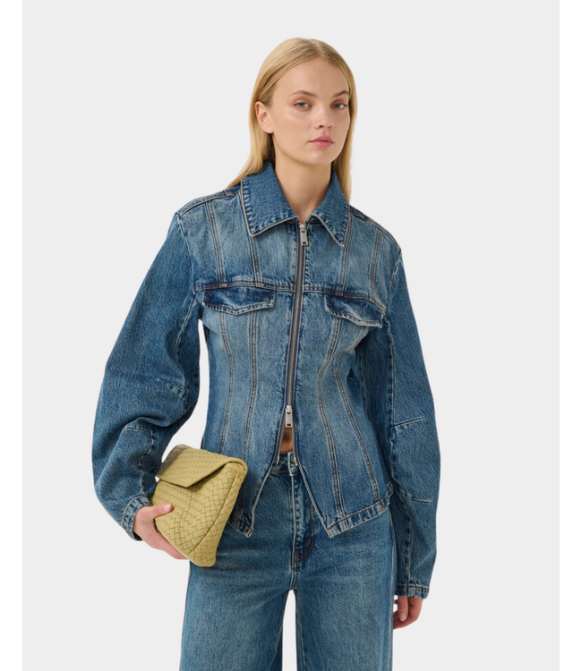 Gestuz Gzmelu jacket classic mid blue wash