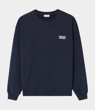 American Vintage Plizzy sweat navy vintage
