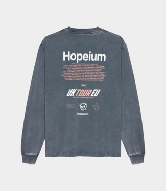 Hopeium tour long sleeve tee washed grey