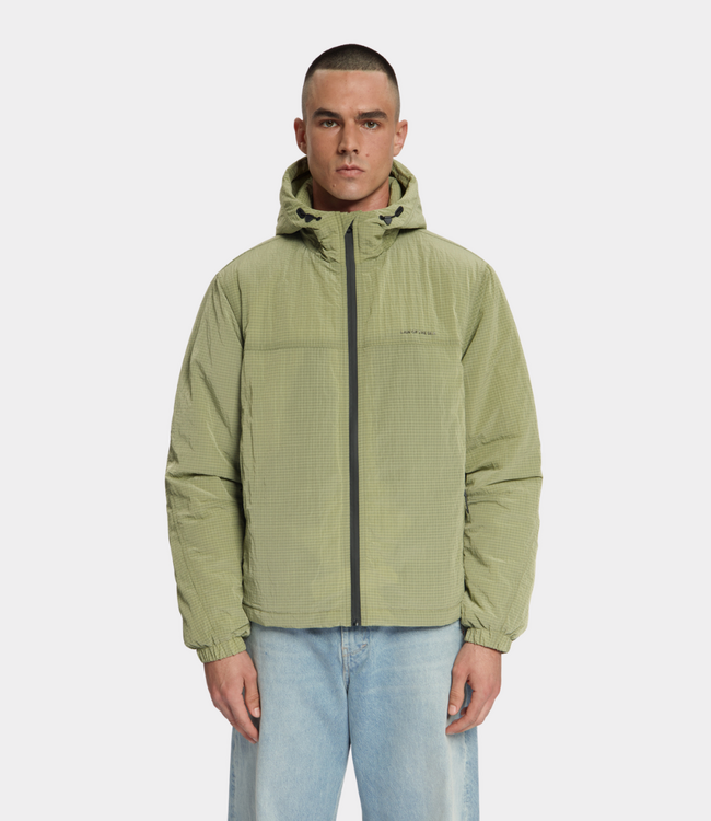 Law of the Sea ymer padded ripstop jacket green moss
