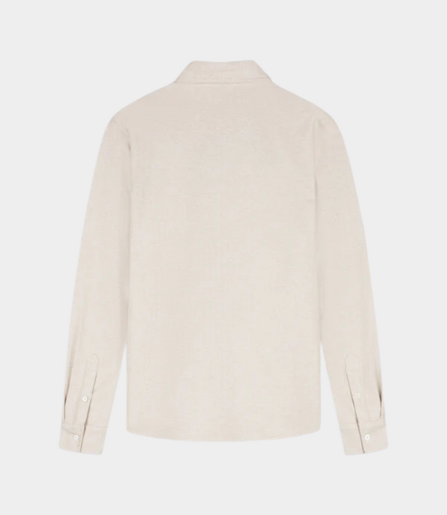 Law of the Sea troy soft herringbone shirt sand