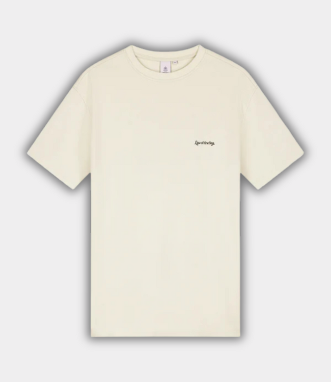 Law of the Sea murmuration artwork t-shirt almond milk