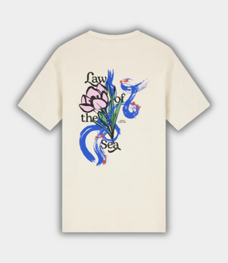 Law of the Sea life flow artwork t-shirt almond milk